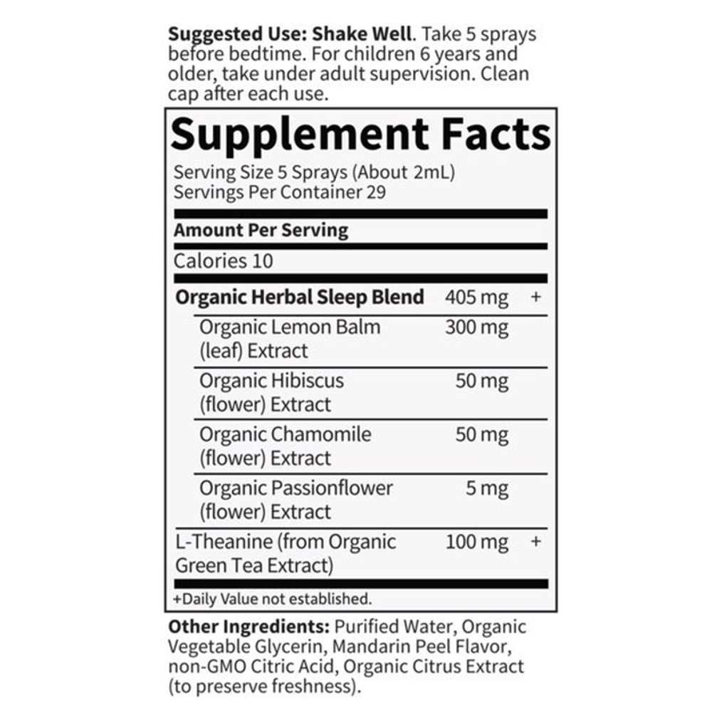 Garden of Life Organics Sleep Well R&r Spray 2 Fl Oz (58 Ml) Liquid