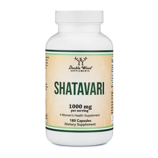 Double Wood Shatavari – 1000mg Ayurvedic Support for Women's Wellness | 180 Capsules