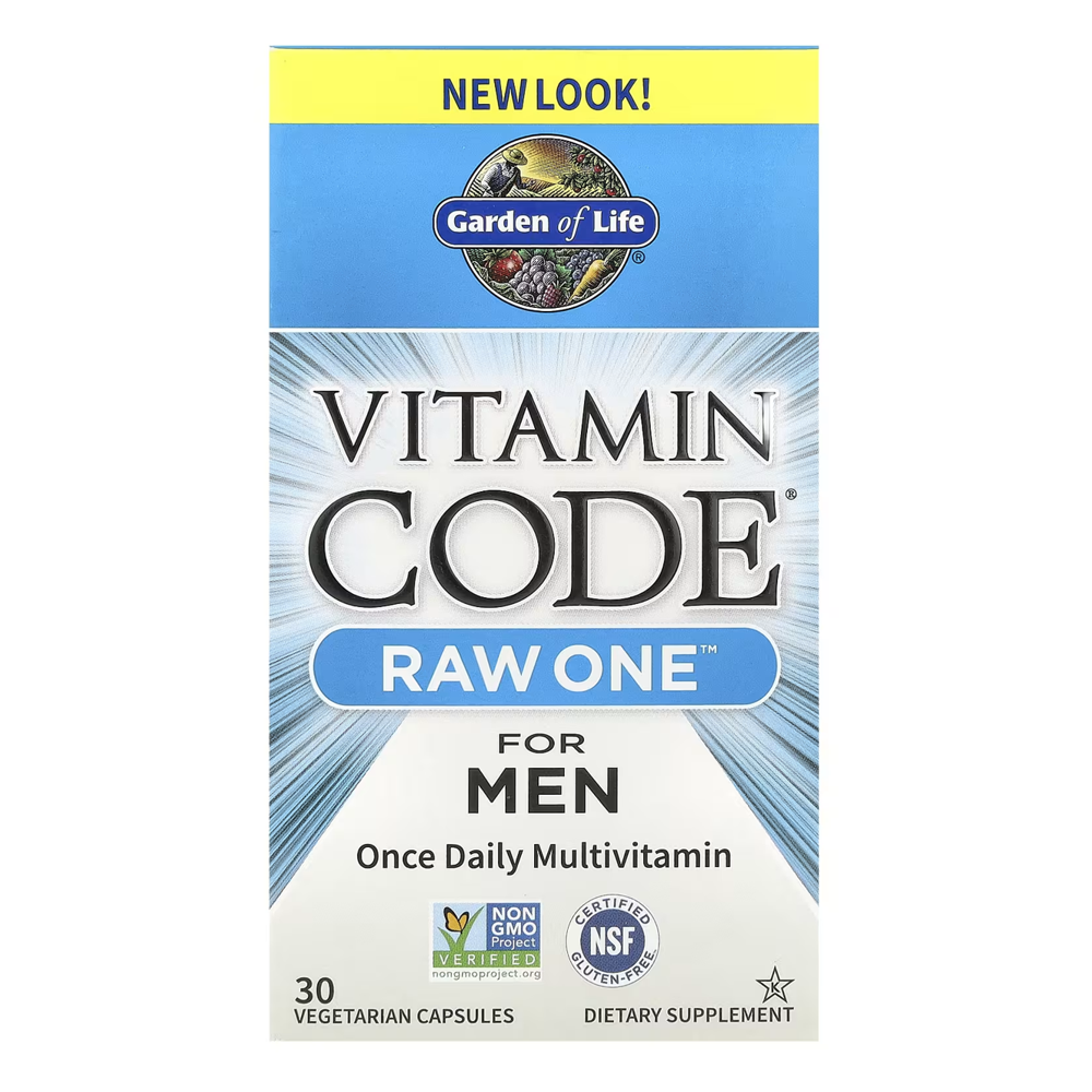 Garden Of Life Vitamin Code Raw One for Men - Once Daily Multivitamin, 30 Vegetarian Capsules