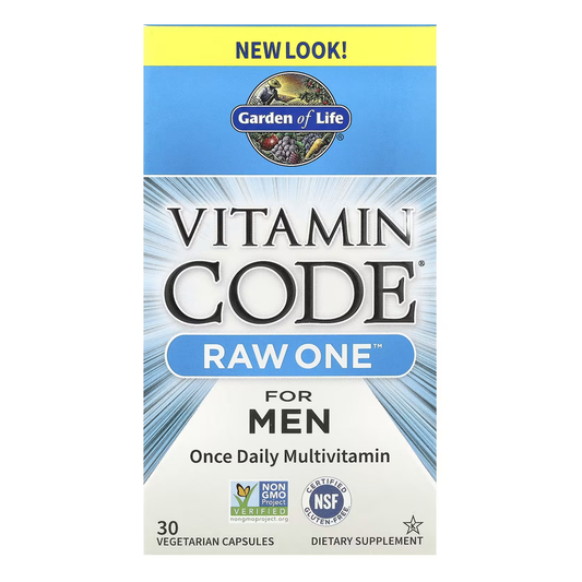 Garden Of Life Vitamin Code Raw One for Men - Once Daily Multivitamin, 30 Vegetarian Capsules