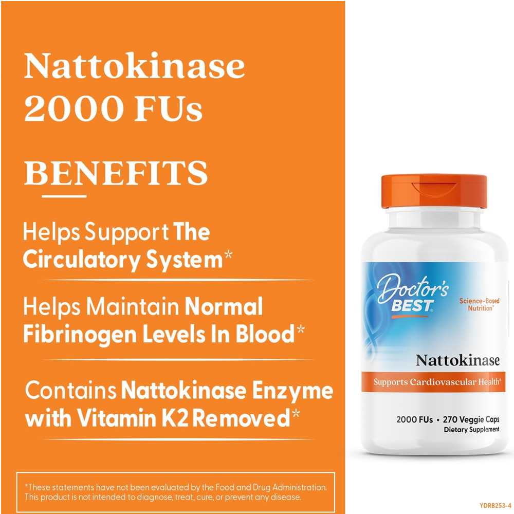 Doctor's Best Nattokinase, 2,000 FUs, 270 Veggie Caps