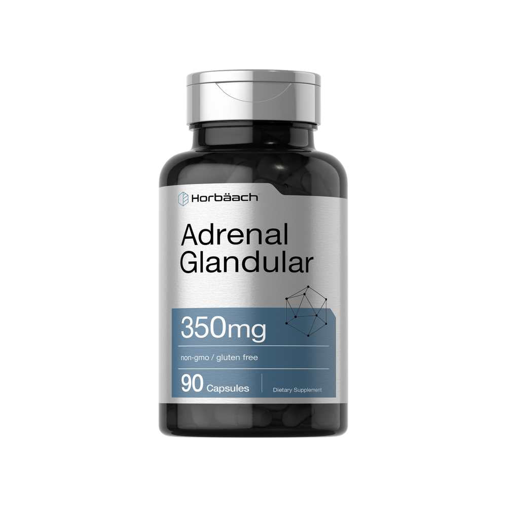 Horbäach Raw Adrenal Glandular 350mg | 90 Capsules