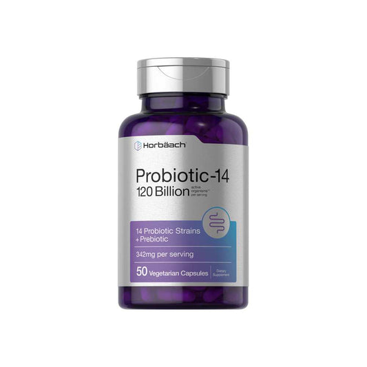 Horbäach Probiotics with Prebiotics | 50 Capsules
