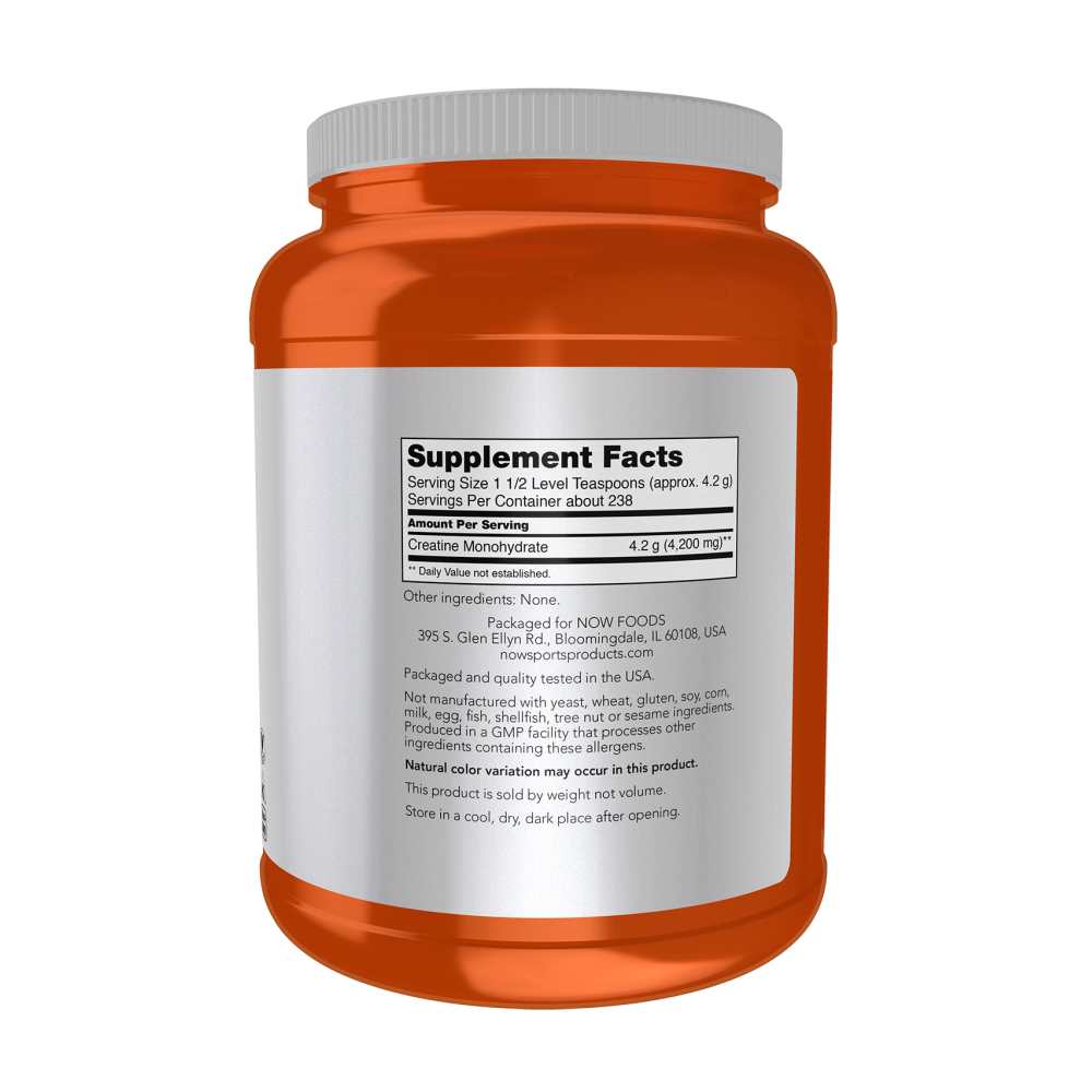 Now Sports Creatine Monohydrate – Micronized Powder – Muscle Strength & Power Formula – 500g