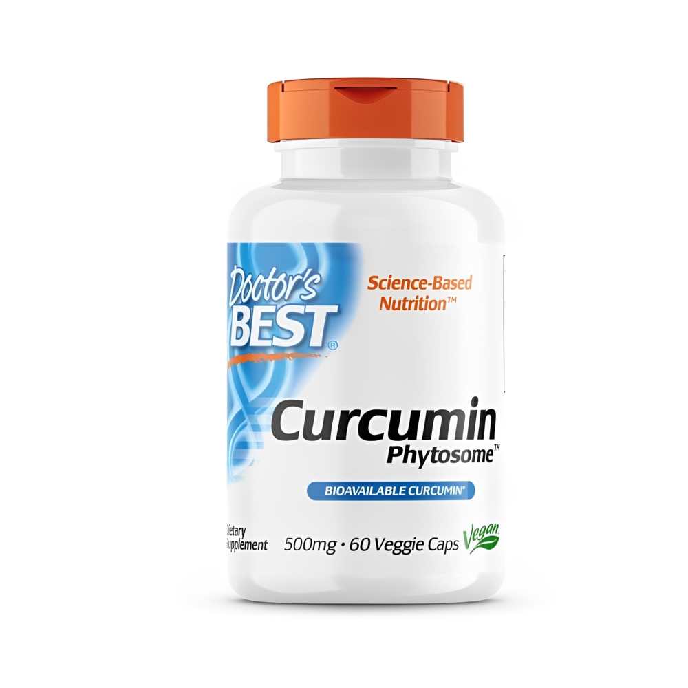Doctor's Best Curcumin Phytosome β Bioavailable Turmeric Supplement, 500mg, 60 Vegan Capsules