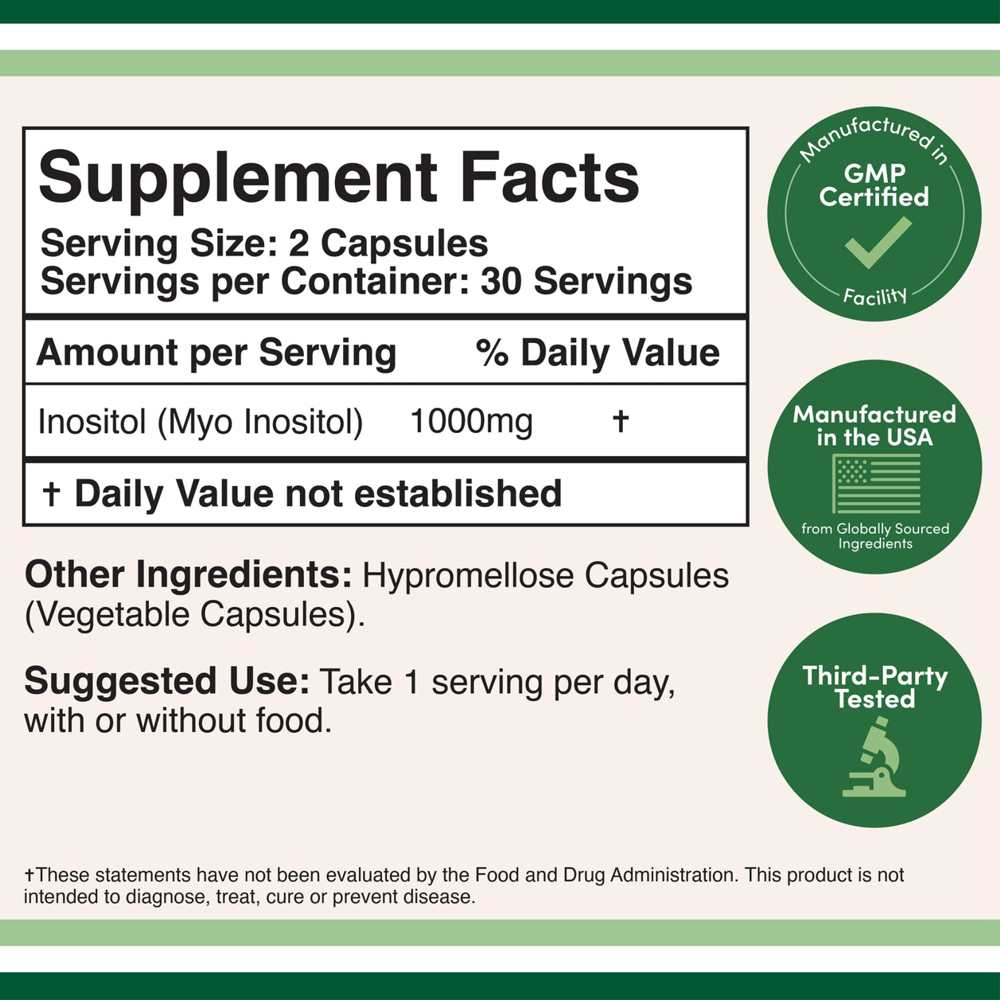 Double Wood Inositol – 1,000 Mg – 60 Capsules