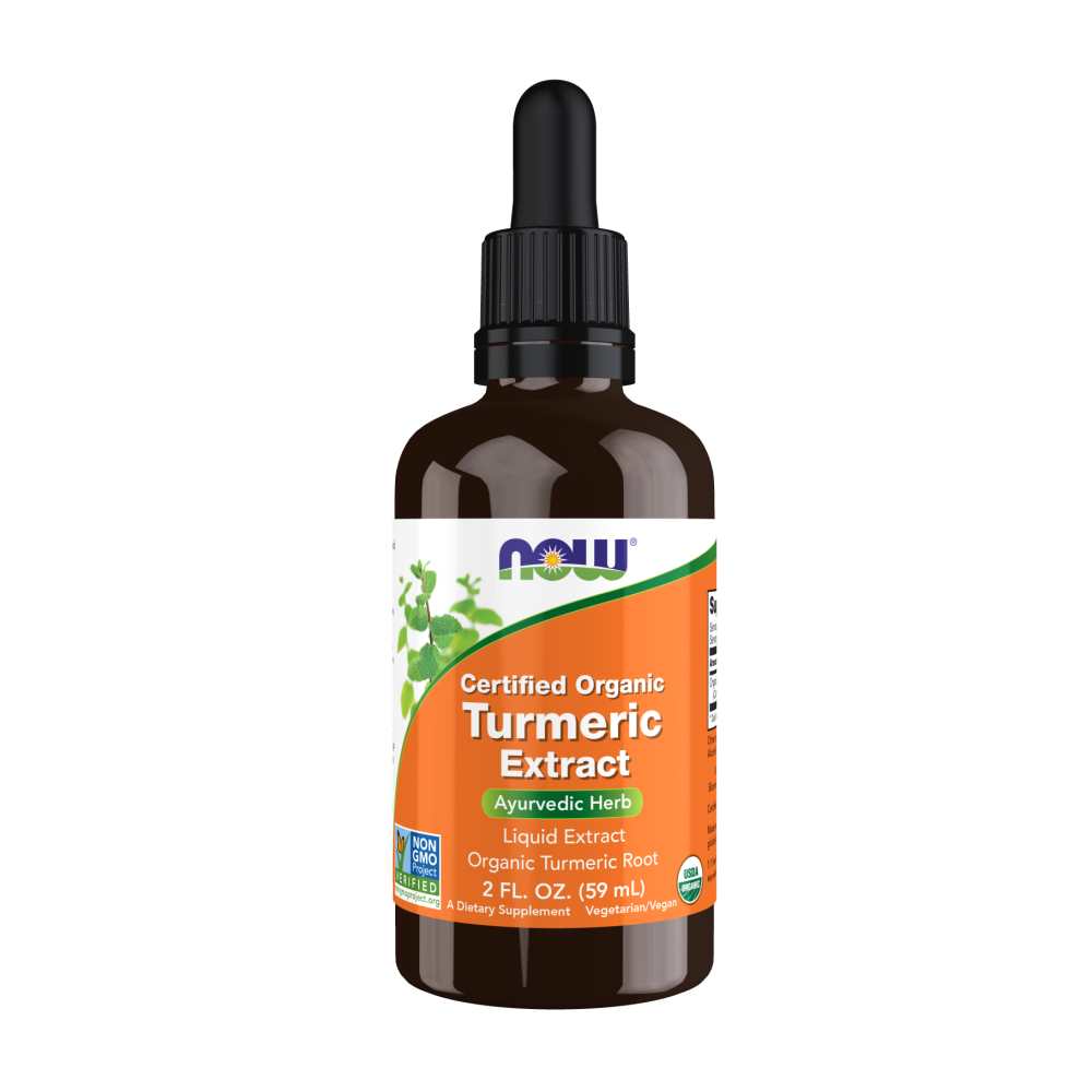 Now Foods Certified Organic Turmeric Extract – 2 Fl Oz