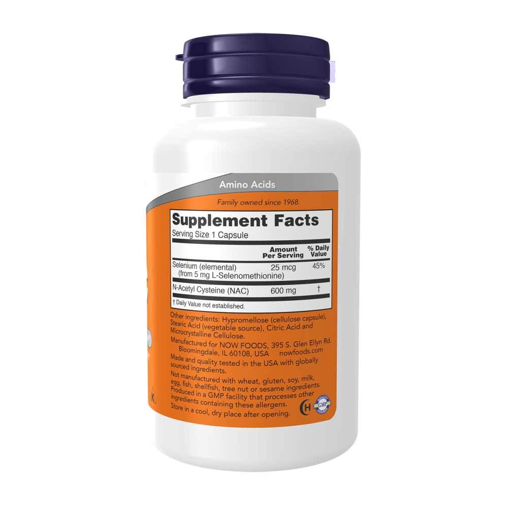 Now Foods Nac 600 Mg with Selenium – 100 Capsules