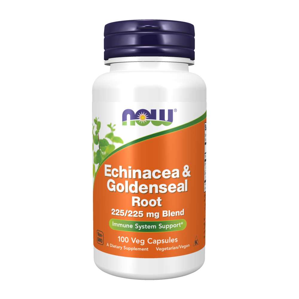 Now Foods Echinacea & Goldenseal Root – 100 Veg Capsules – Immune System Support