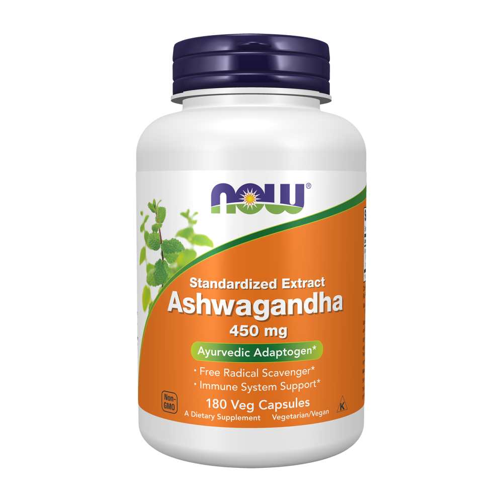 Now Foods Ashwagandha 450mg – Standardized Extract – Stress & Immune Support – 90 Veg Capsules