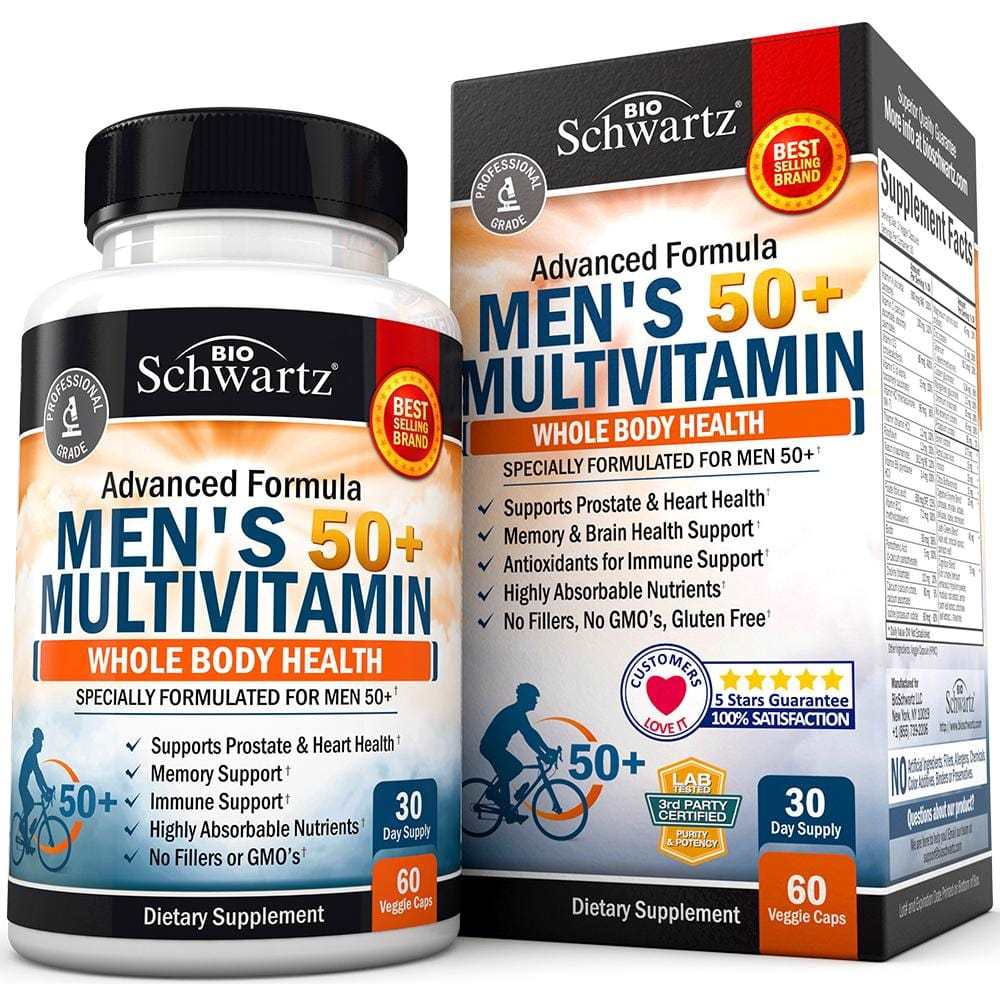 Bio Schwartz Men’s 50+ Multivitamin – 60 Capsules
