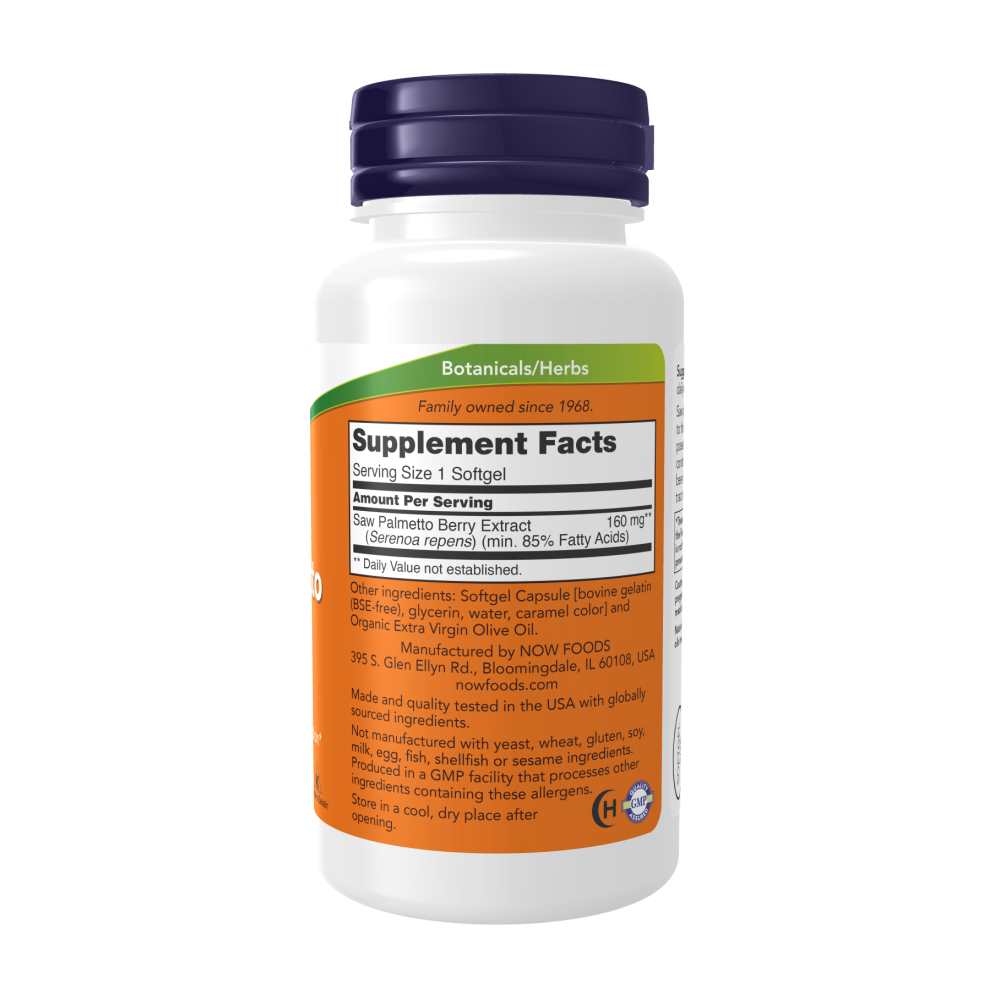 Now Foods Saw Palmetto Extract 160 Mg – Prostate Support – 120 Softgels