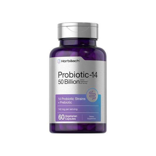 Horbäach Probiotics 50 Billion Cf Us per Serving | 60 Capsules