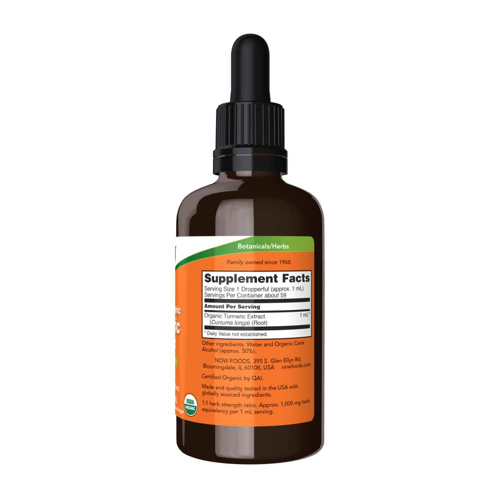 Now Foods Certified Organic Turmeric Extract – 2 Fl Oz
