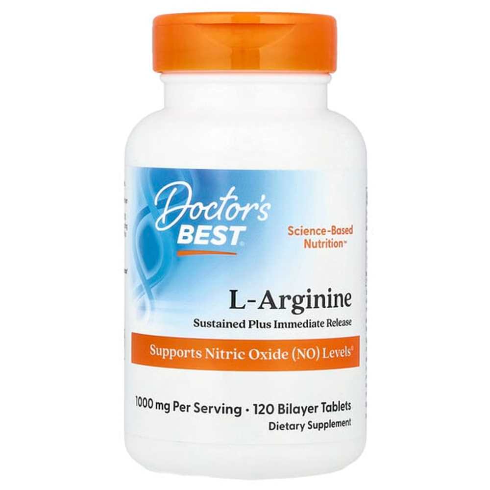 Doctor's Best, L-Arginine, 120 Bilayer Tablets