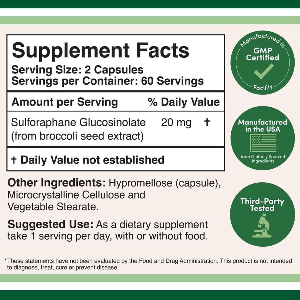 Double Wood Sulforaphane – 20 Mg – 120 Capsules