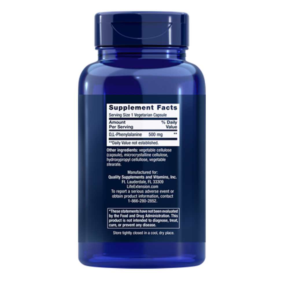 Life Extension D,l-Phenylalanine 500 Mg – 100 Vegetarian Capsules