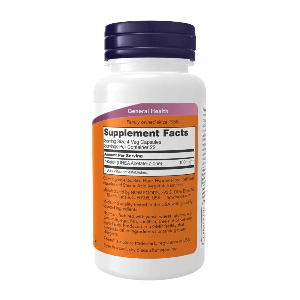 Now Foods 7-KETO 25mg – Weight Management & Thermogenesis – 90 Veg Capsules