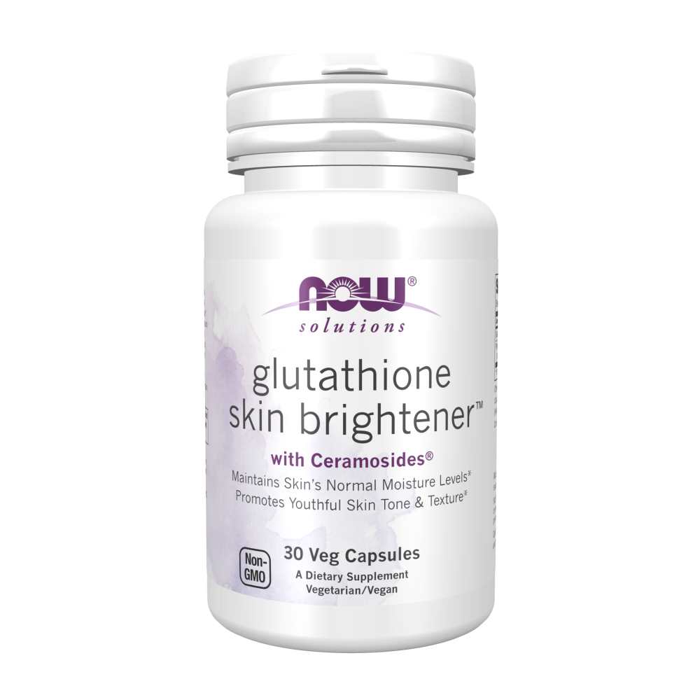 Now Foods Glutathione Skin Brightener™ – Ceramosides® Complex Formula – Skin Tone & Texture Support – 30 Veg Capsule