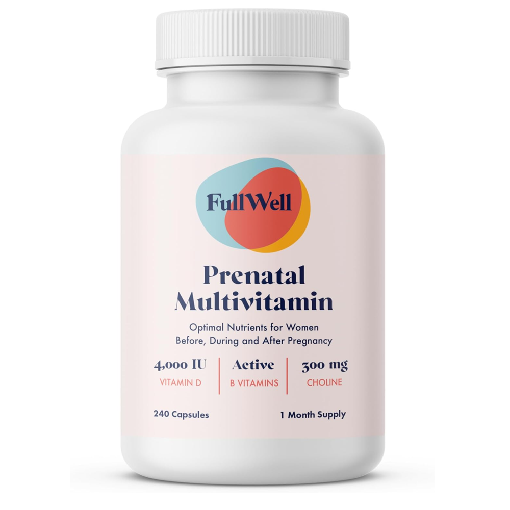 FullWell Prenatal Multivitamin - 240 Capsules | Essential Nutrients for Before, During & After Pregnancy