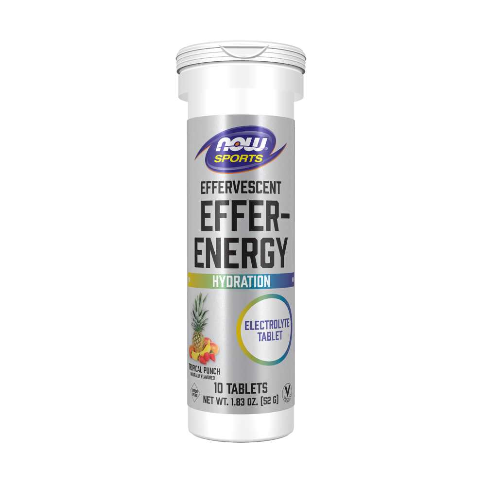 Now Sports Effer-Energy – Effervescent Tropical Punch – 10 Tablets
