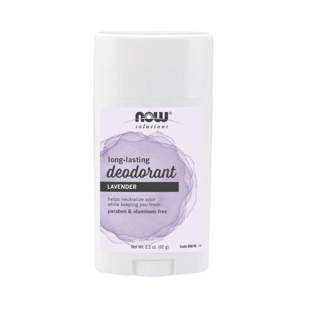 Now Foods Long-Lasting Deodorant Stick – Lavender Natural Scent – Aluminum-Free Body Deodorant – 62 G