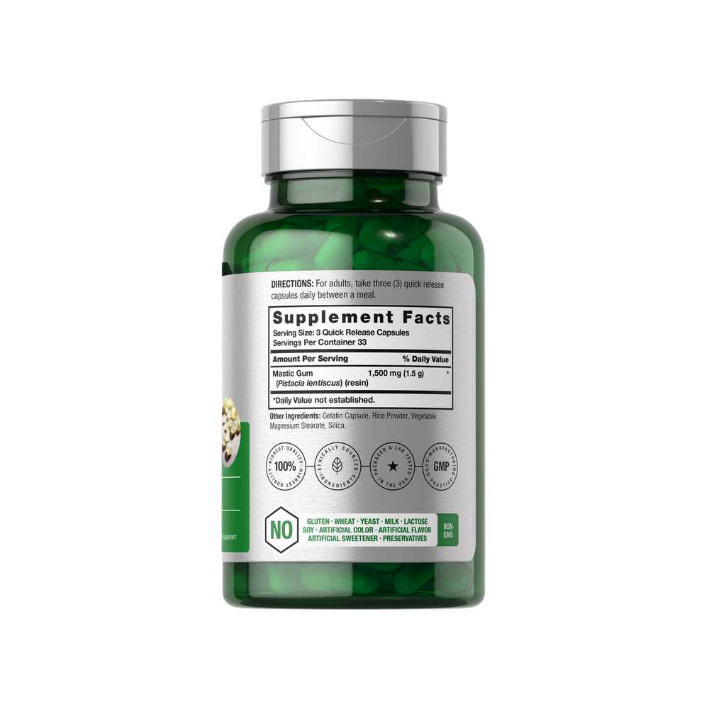 Horbäach Mastic Gum 1500mg per Serving | 100 Capsules