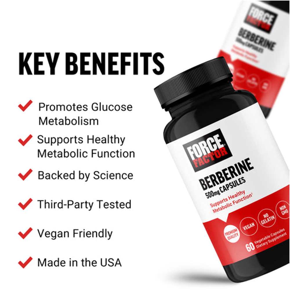 Force Factor Berberine – 60 Capsules