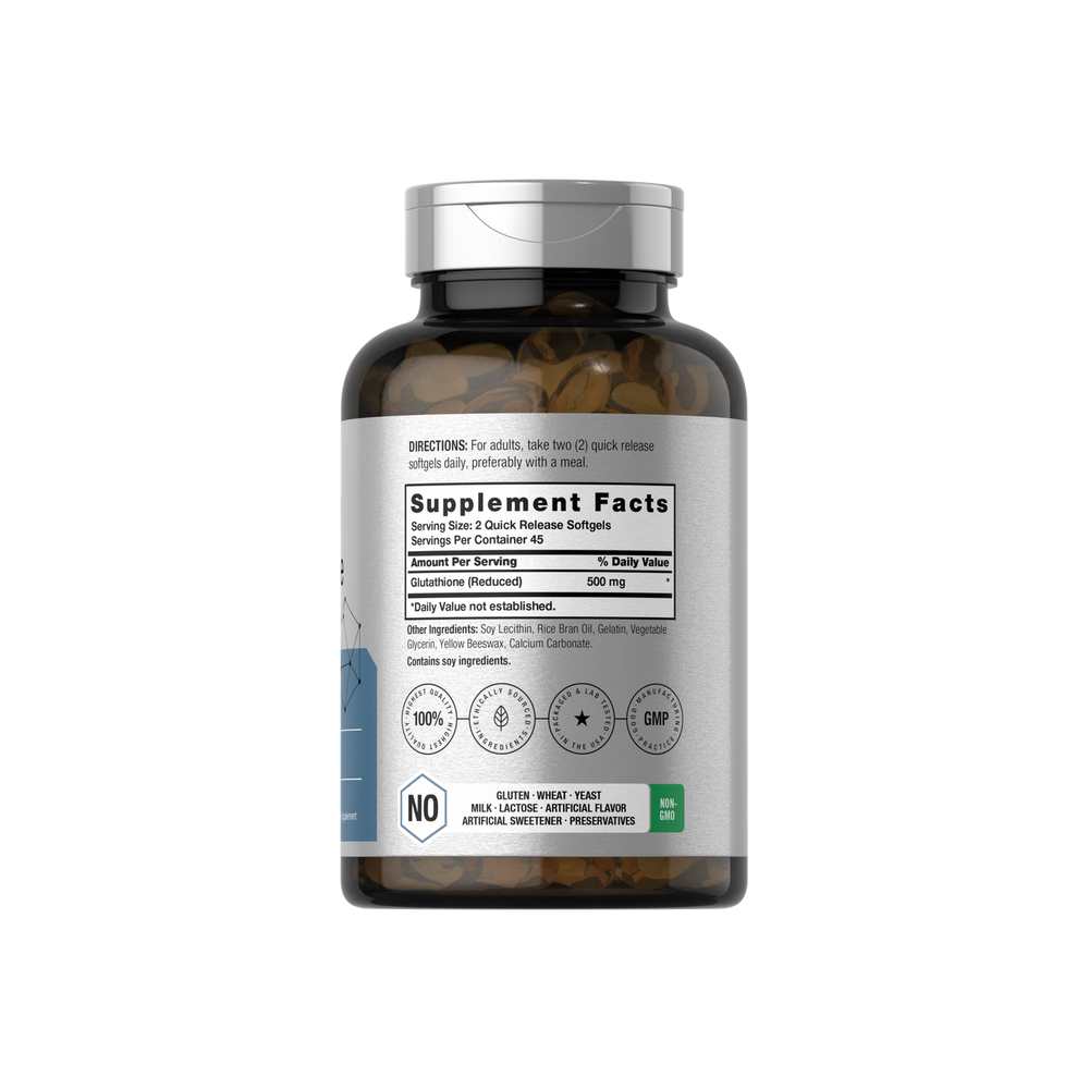 Horbäach Glutathione 500mg per Serving | 90 Liposomal Softgels