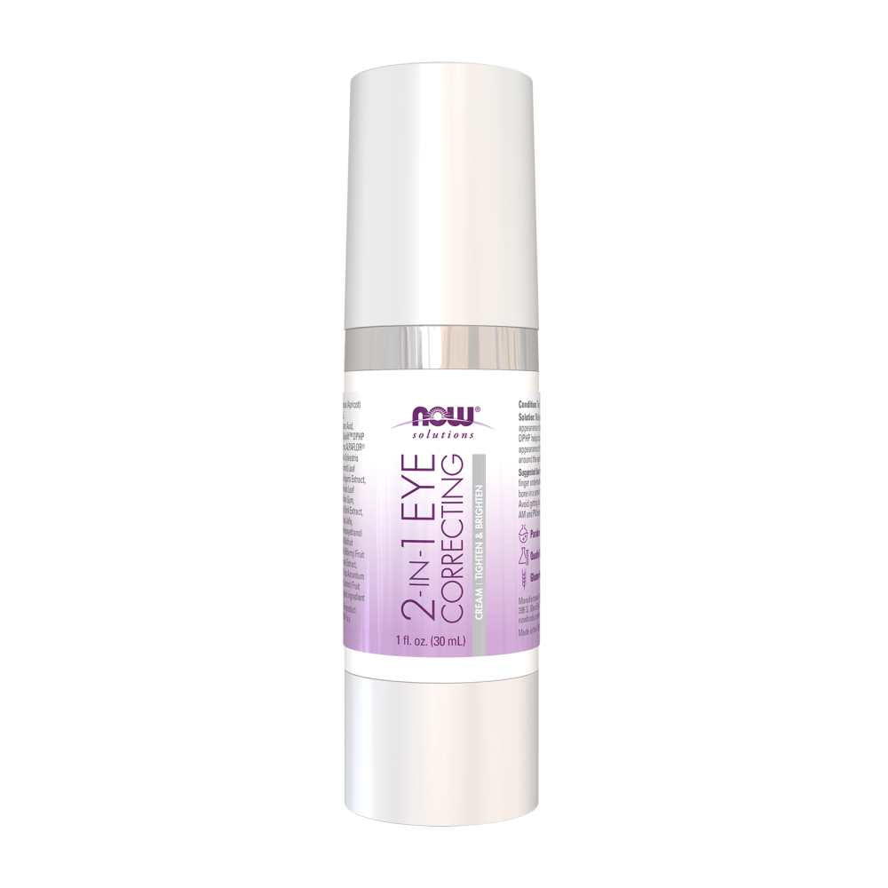 Now Foods 2 in 1 Eye Correcting Cream – Brightening & Firming Formula with Caffeine & Peptides – 30 M L