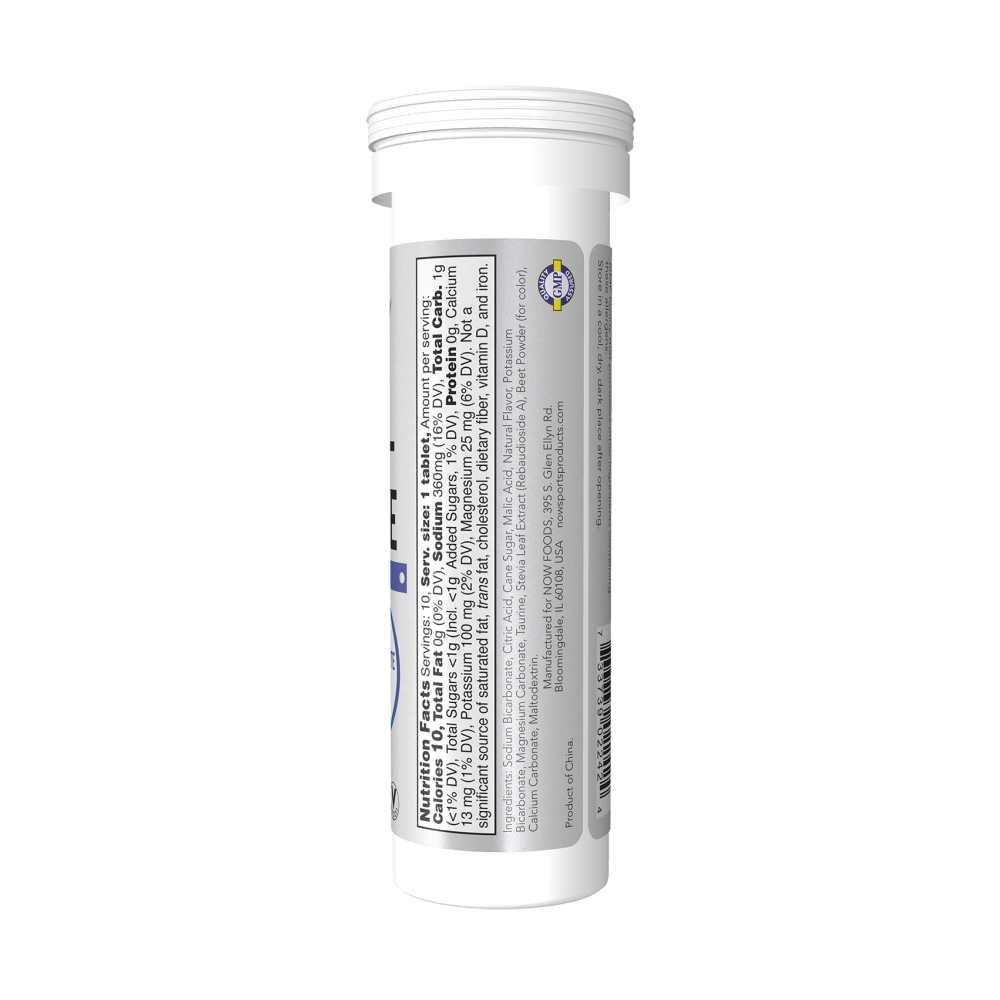 Now Sports Effer-Hydrate Effervescent Mixed Berry – Electrolyte Replenishment Tablets – Stay Hydrated & Energized – 10 Tablets
