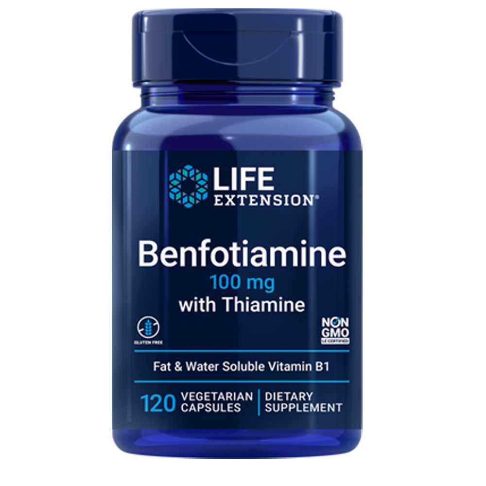 Life Extension Benfotiamine with Thiamine 100 Mg – 120 Vegetarian Capsules