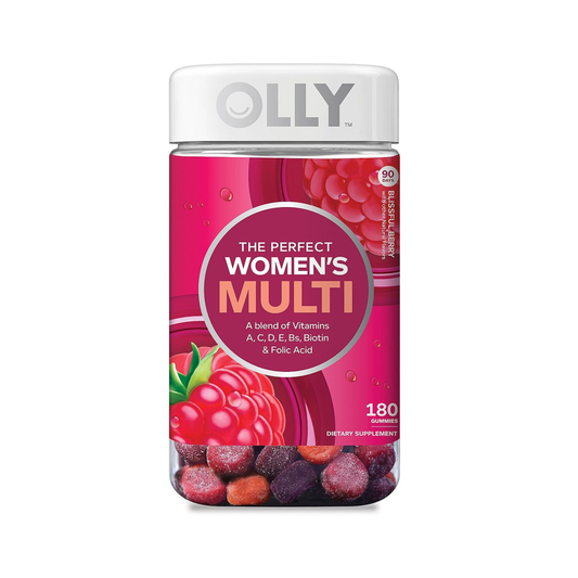 OLLY The Perfect Women’s Multi - 180 Gummies | Blissful Berry | Multivitamin with Biotin & Folic Acid