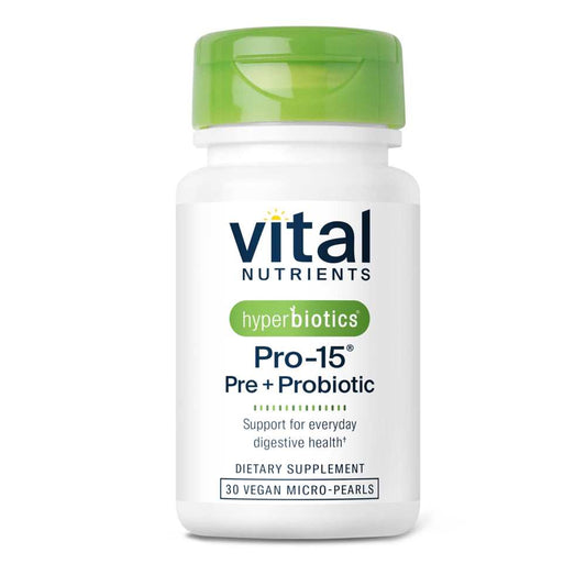 Vital Nutrients Hyperbiotics Pro-15® Pre + Probiotic 30 Vegan Micro-Pearls