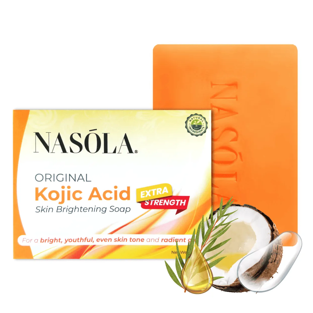 Nasola Kojic Acid Soap - Extra Strength Skin Brightening with Coconut Oil & Tea Tree