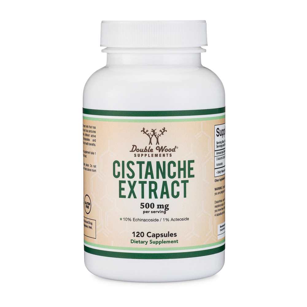 Double Wood Cistanche Extract – 500 Mg per Serving – 120 Capsules