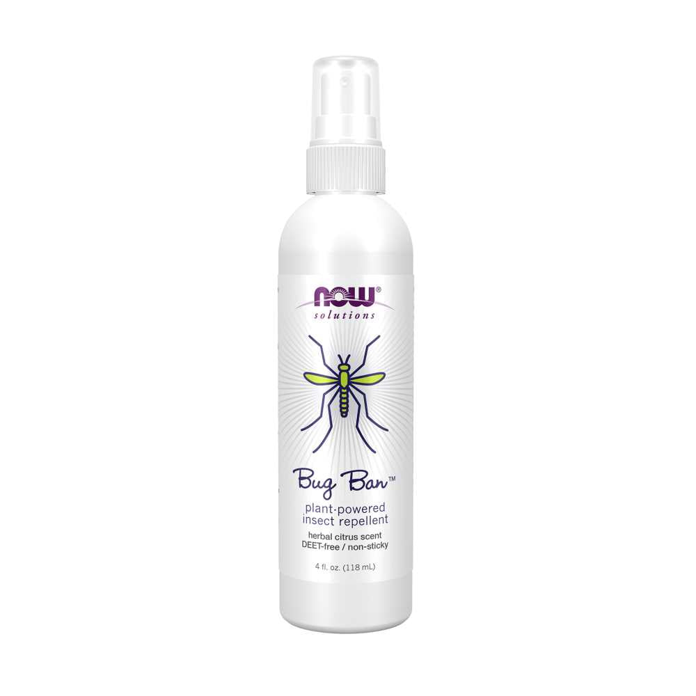 Now Foods Bug Ban™ Spray – Natural Insect Repellent with Essential Oils – Deet-Free Outdoor Protection – 118 M L