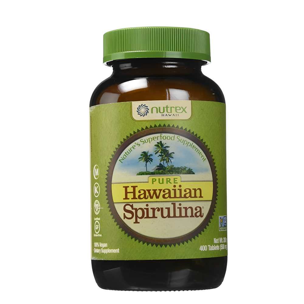 Naturex Nature's Superfood Supplement β Pure Hawaiian Spirulina, 400 Tablets | Dietary Supplement