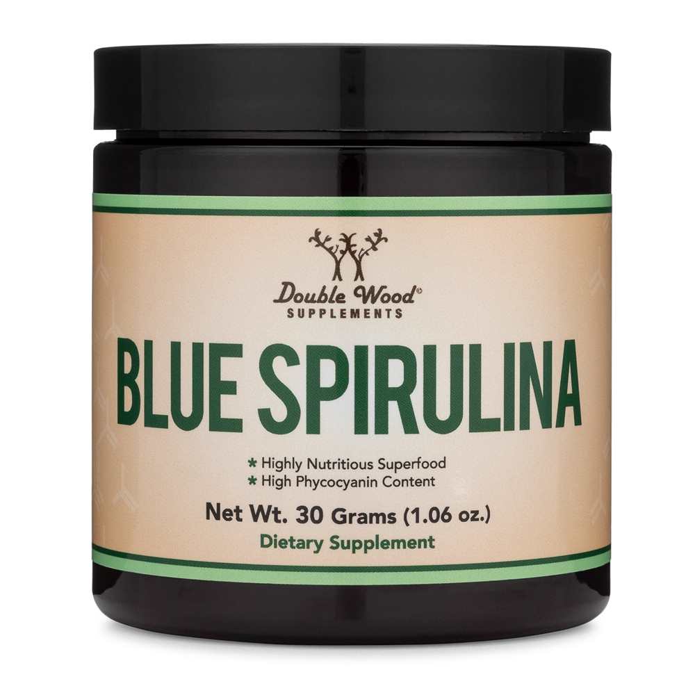 Double Wood Blue Spirulina – Pure Superfood Powder for Antioxidant Support | 30 Grams