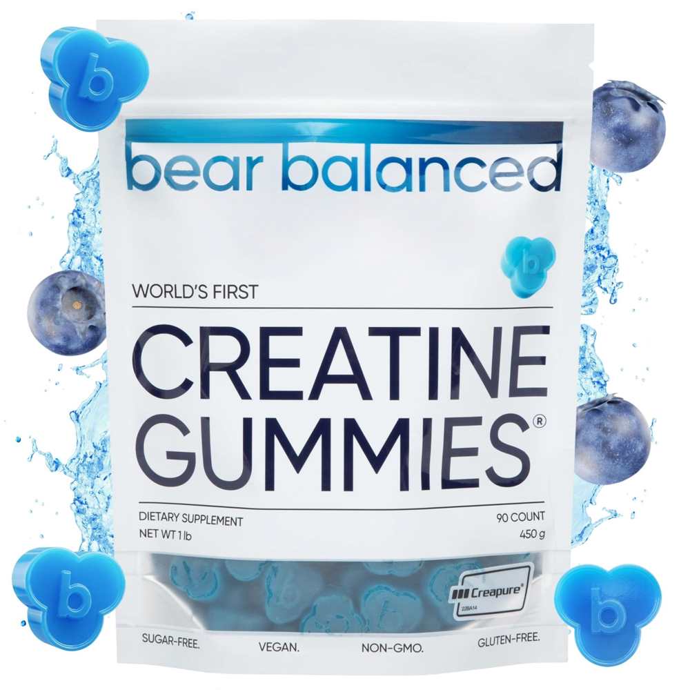 Bear Balanced Creatine Gummies – Dietary Supplement – 90 Count