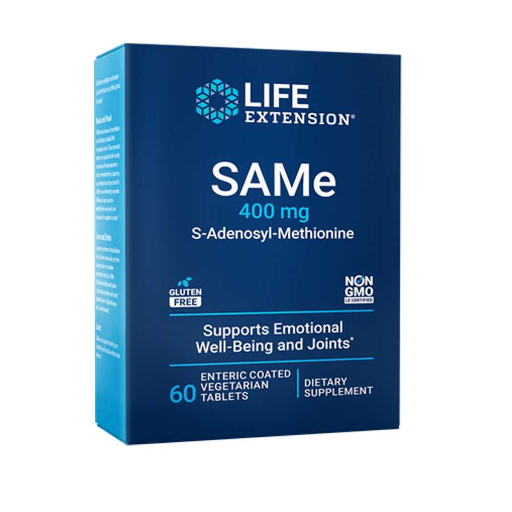 Life Extension Sa Me S-Adenosyl-Methionine 400 Mg, 30 Enteric-Coated Vegetarian Tablets