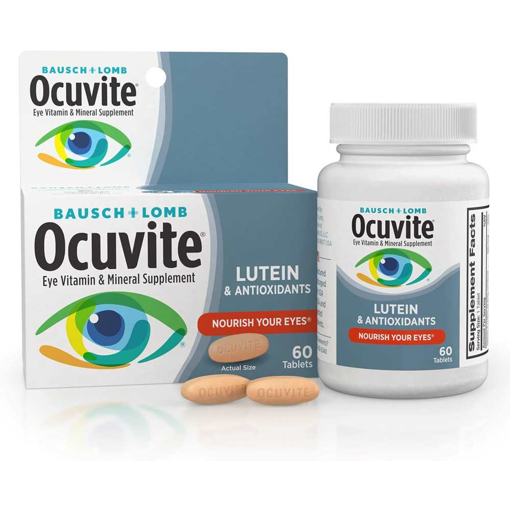 Ocuvite Eye Supplement – Lutein & Antioxidants | 60 Tablets | Supports Healthy Eyes & Vision