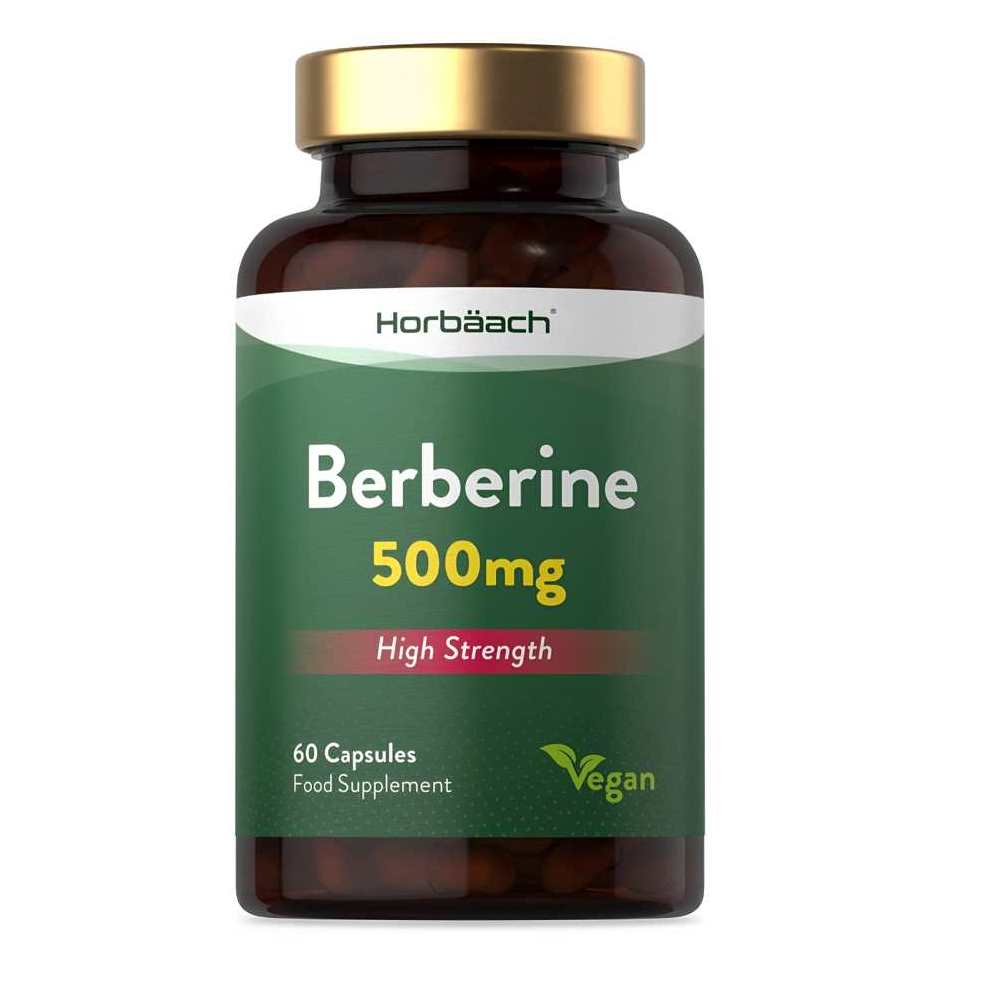 Horbäach Berberine 500mg – High Strength – 60 Capsules