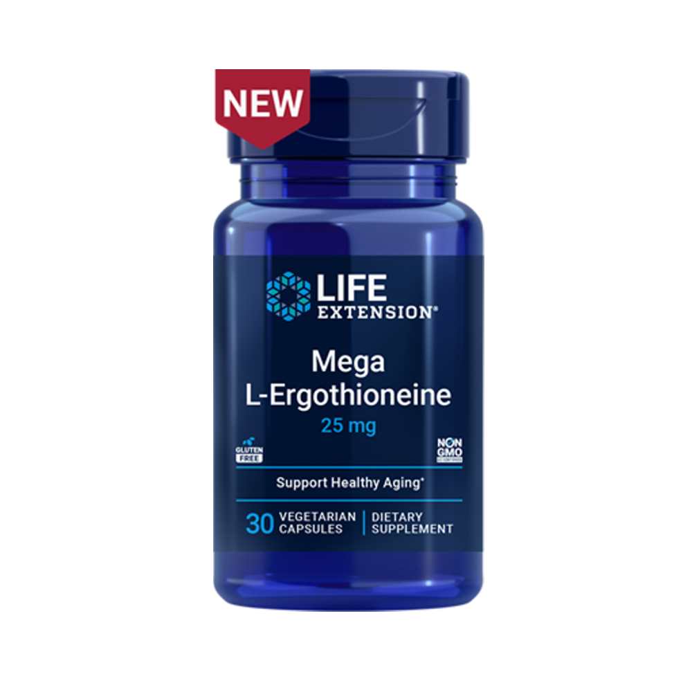 Life Extension Mega L-Ergothioneine 25 Mg 30 Vegetarian Capsules
