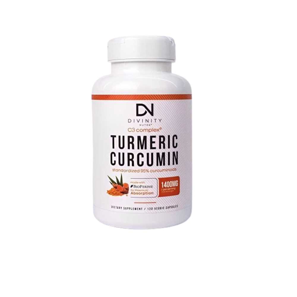 Divinity Nutre Turmeric Curcumin C3 Complex 1400mg – Standardized 95% Curcuminoids with BioPerine, 120 Capsules