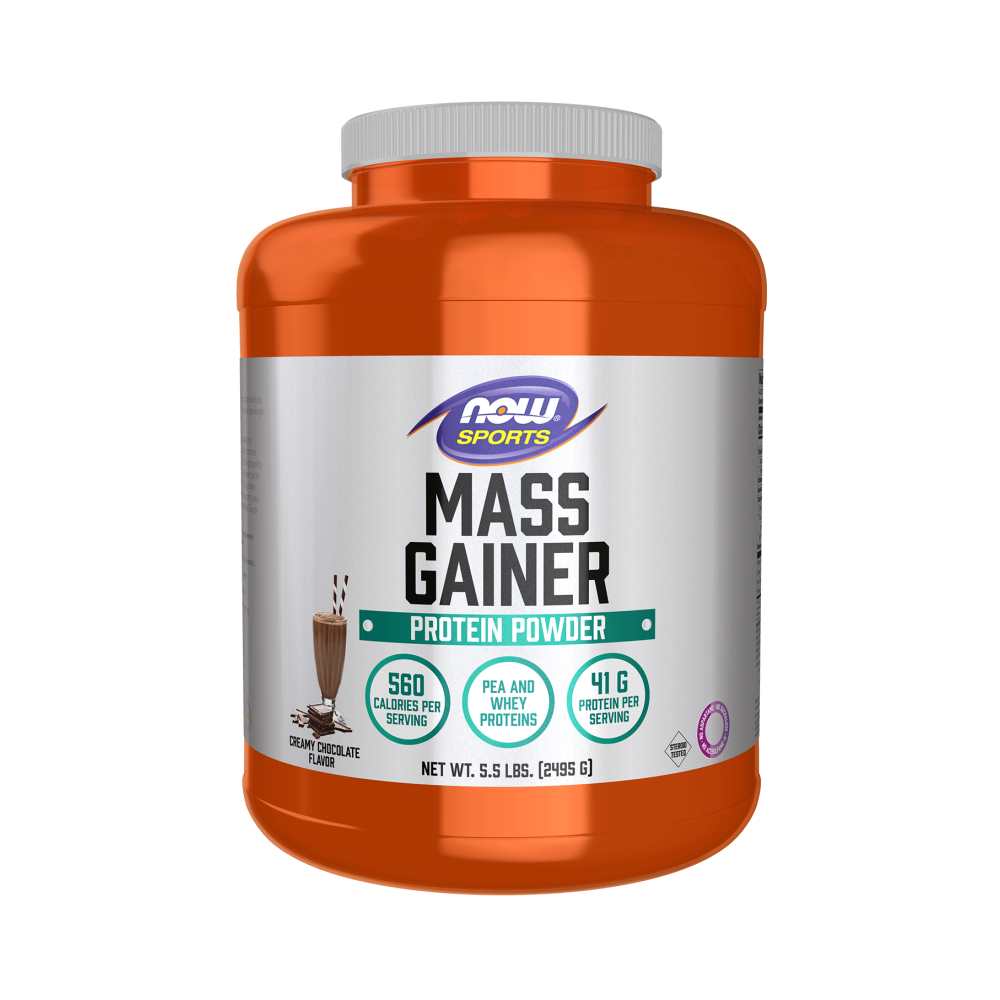 Now Sports Mass Gainer Powder, Creamy Chocolate Flavor 2495g