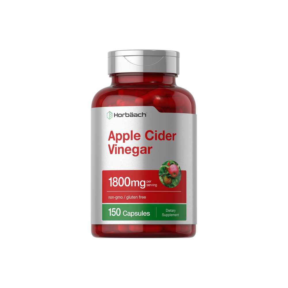 Horbäach Apple Cider Vinegar 1800mg per Serving | 150 Capsules