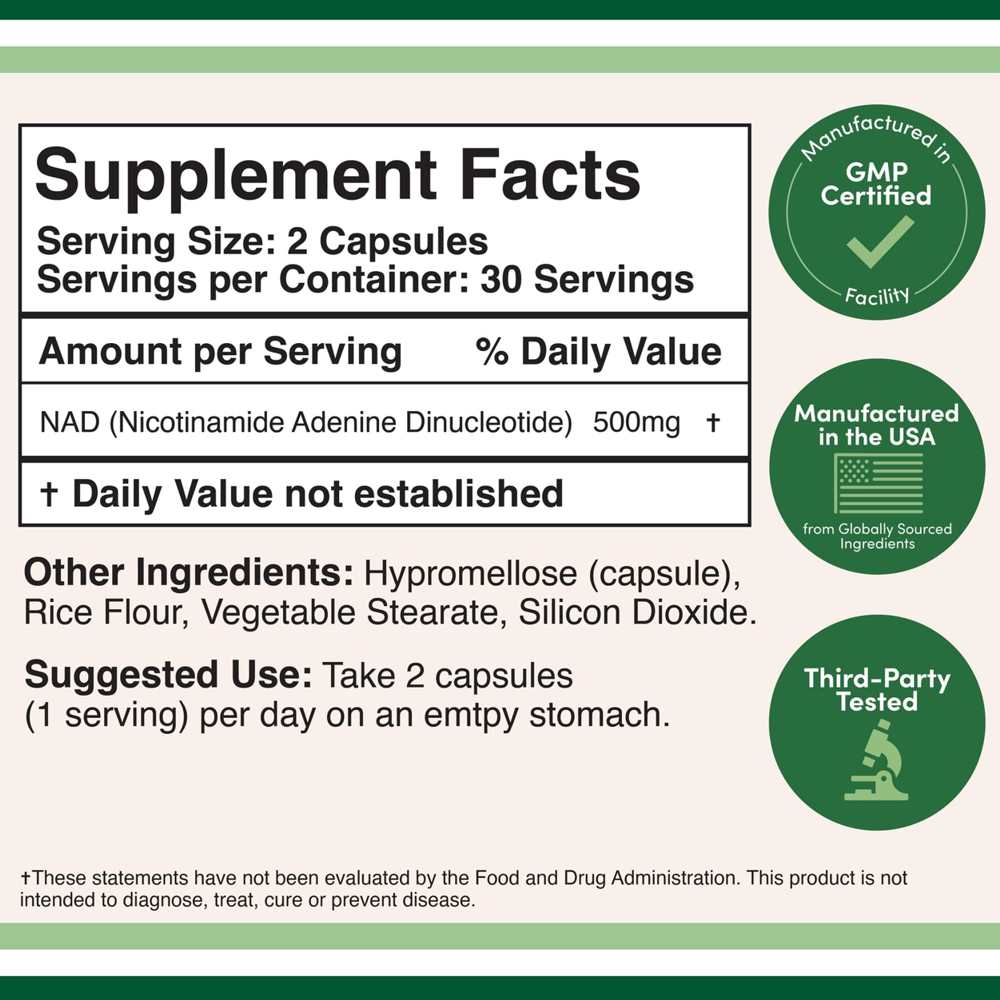 Double Wood Nad+ 500 Mg – 60 Capsules