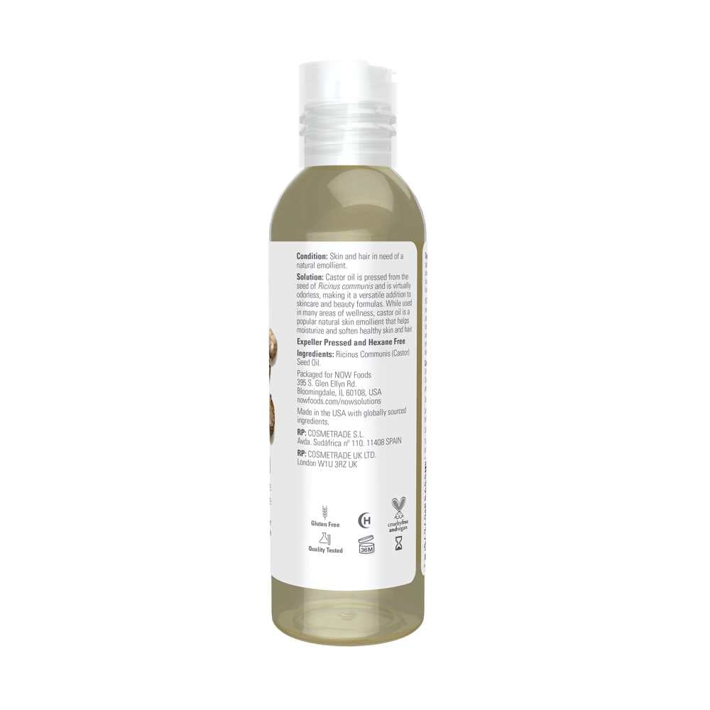 Now Foods Castor Oil – 100% Pure & Cold-Pressed – Multi-Purpose Skin & Hair Oil – 118 M L