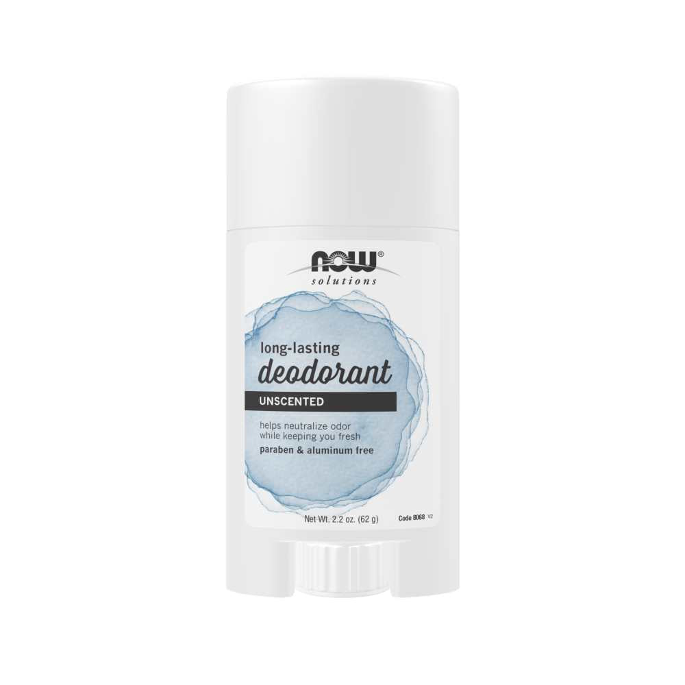 Now Foods Long-Lasting Deodorant – Unscented – Paraben & Aluminum Free – 2.2 oz. (62 g)
